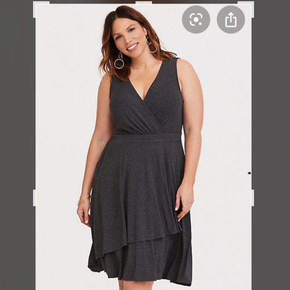 torrid Dresses & Skirts - NWT Grey Surplice Jersey Mini Dress